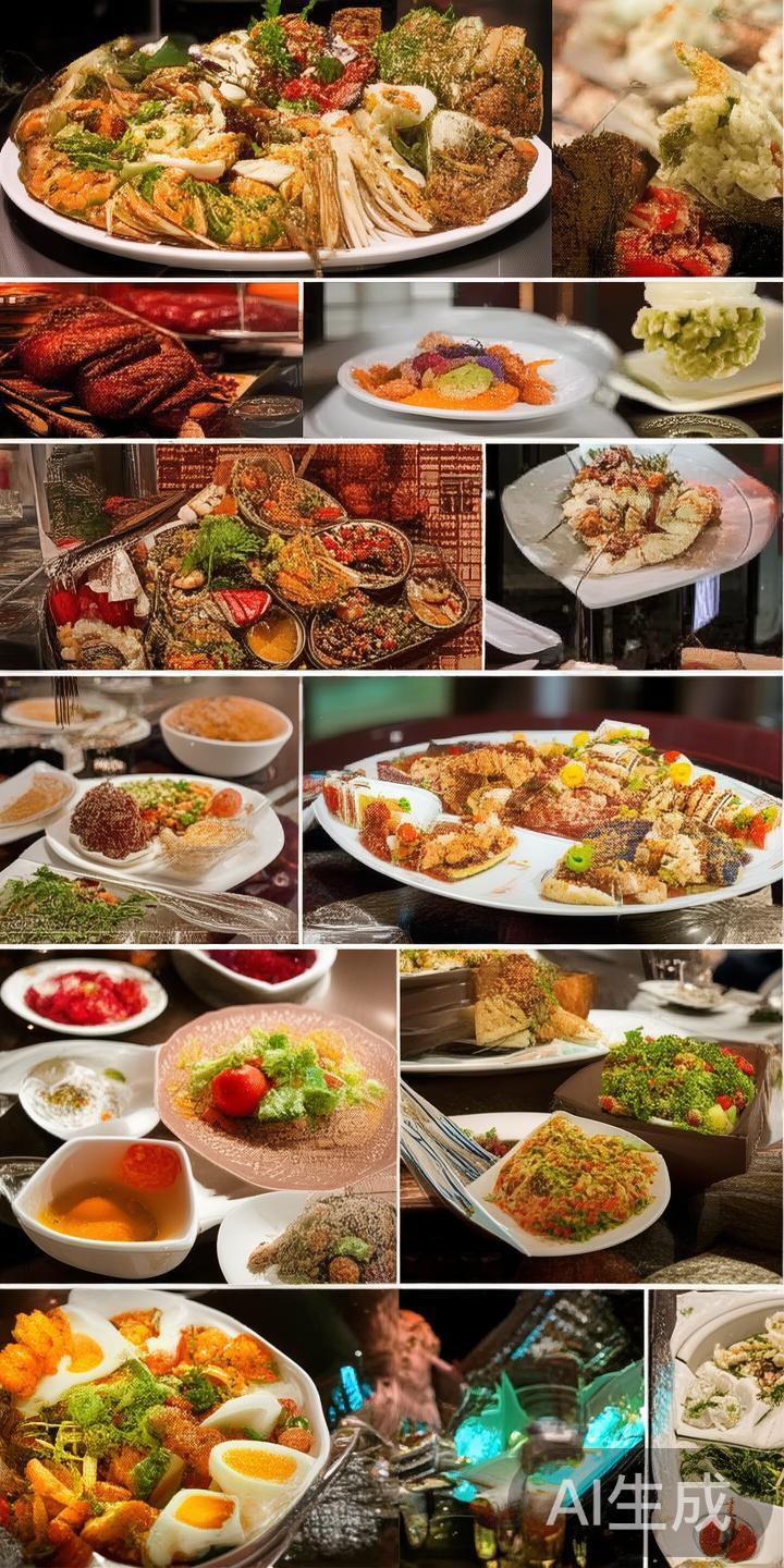 2.&nbsp;特色美食体验
夜幕下的太阳城餐厅琳琅满目，